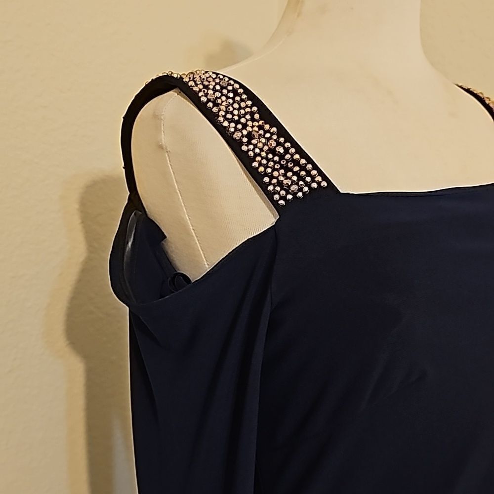 Betsy and Adam Embellished Cold Shoulder Dress size 6 - Picture 6 of 15